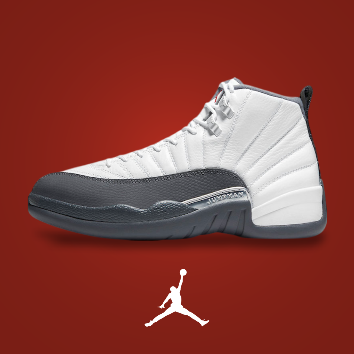 Air Jordan 12 White Dark Grey | KicksOnFire