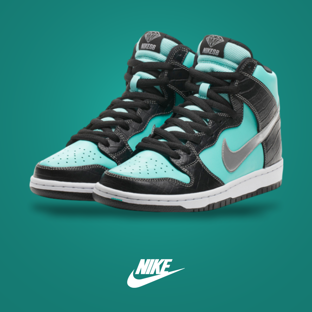 Diamond Supply Co. x Nike SB Dunk High Premium - Tiffany | KicksOnFire