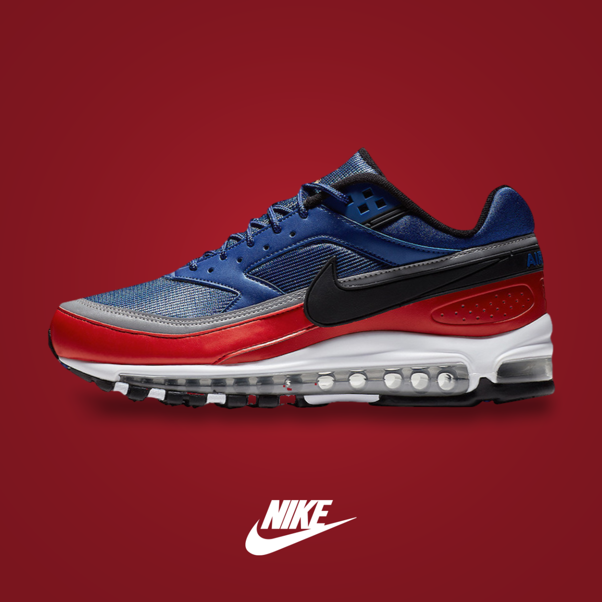 Nike Air Max 97/BW Deep Royal Blue University Red | KicksOnFire