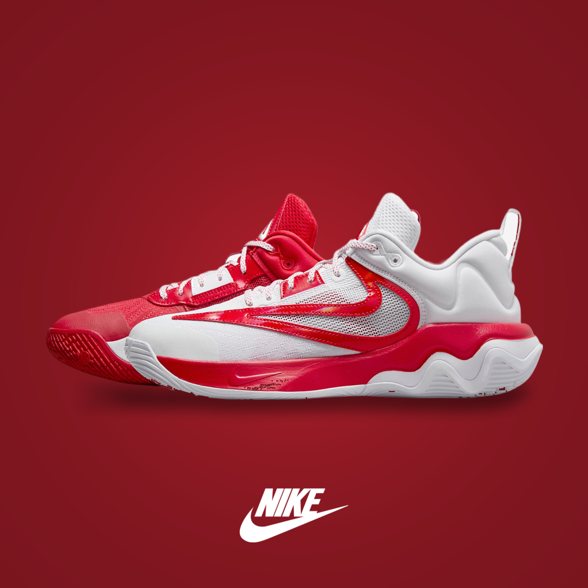 Nike Giannis Immortality 3 ASW EP White / University Red | KicksOnFire