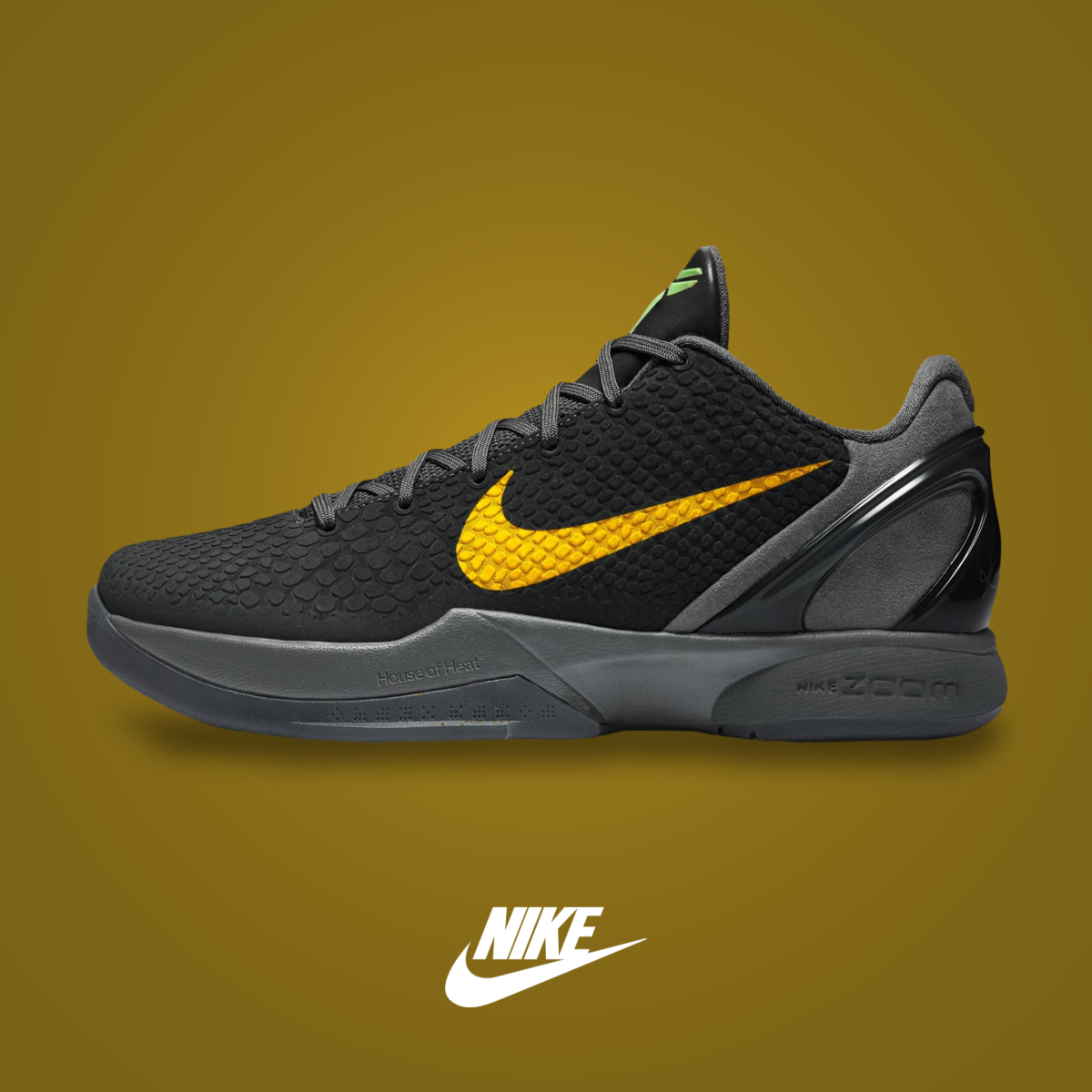Nike Kobe 6 Black / Lightening | KicksOnFire
