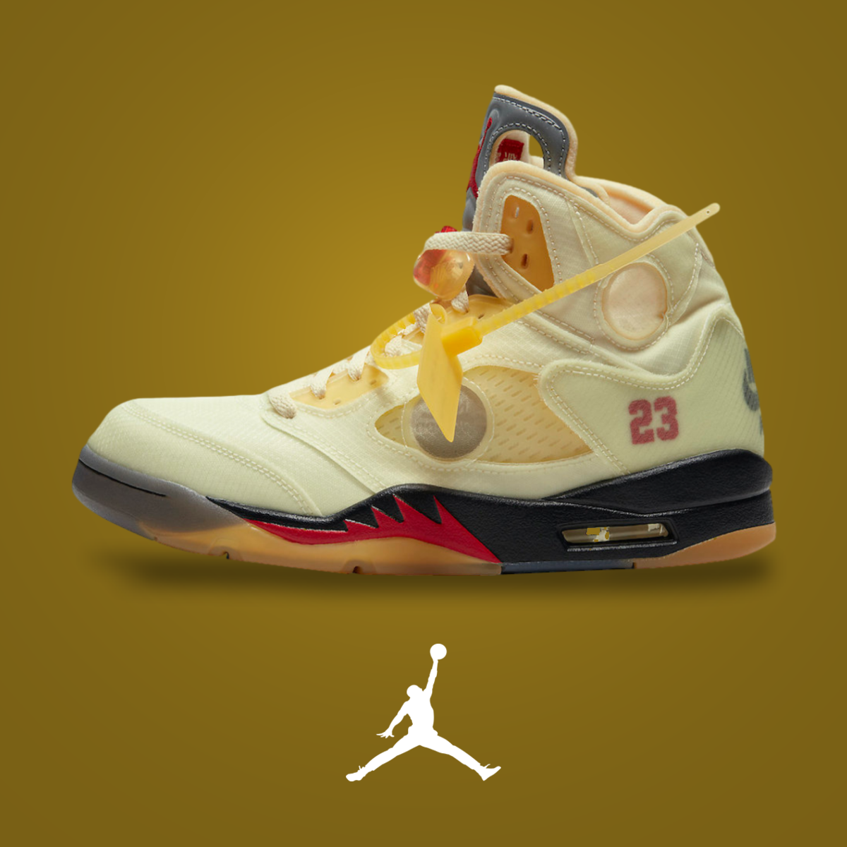 Off-White x Air Jordan 5 Sail | KicksOnFire