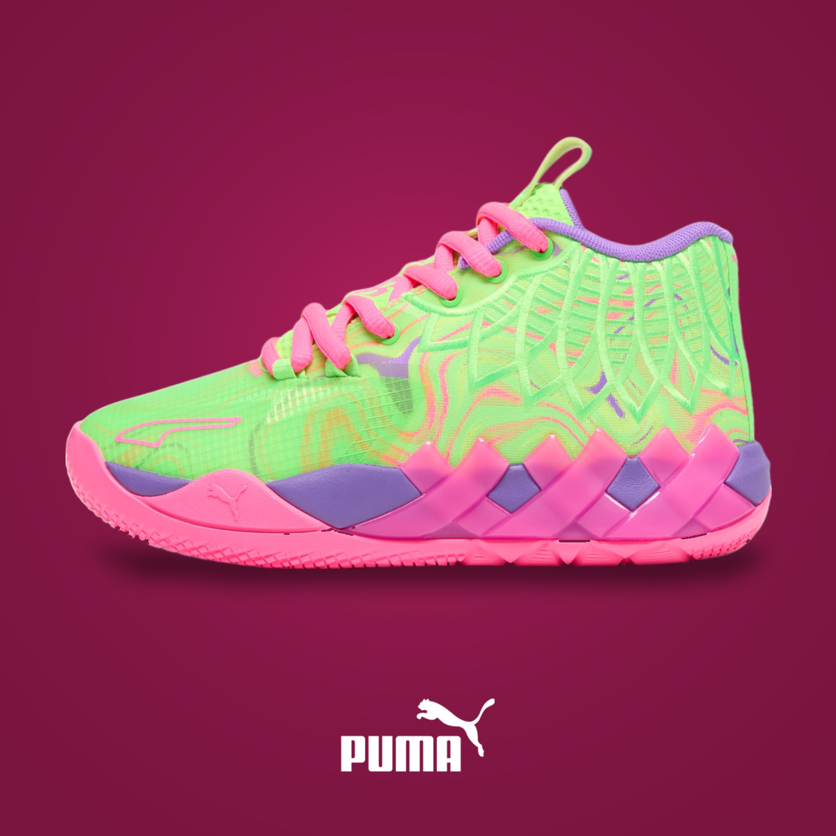 Puma X Lamelo Ball Mb.01 Inverse Toxic GS Purple Glimmer