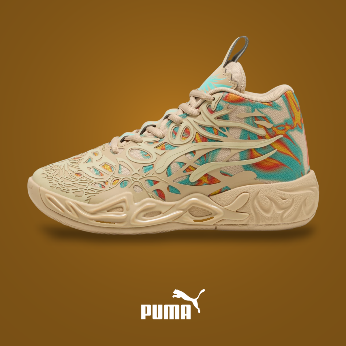 Puma x Lamelo Ball Mb.04 Flare GS Light Sand / Aquatic | KicksOnFire