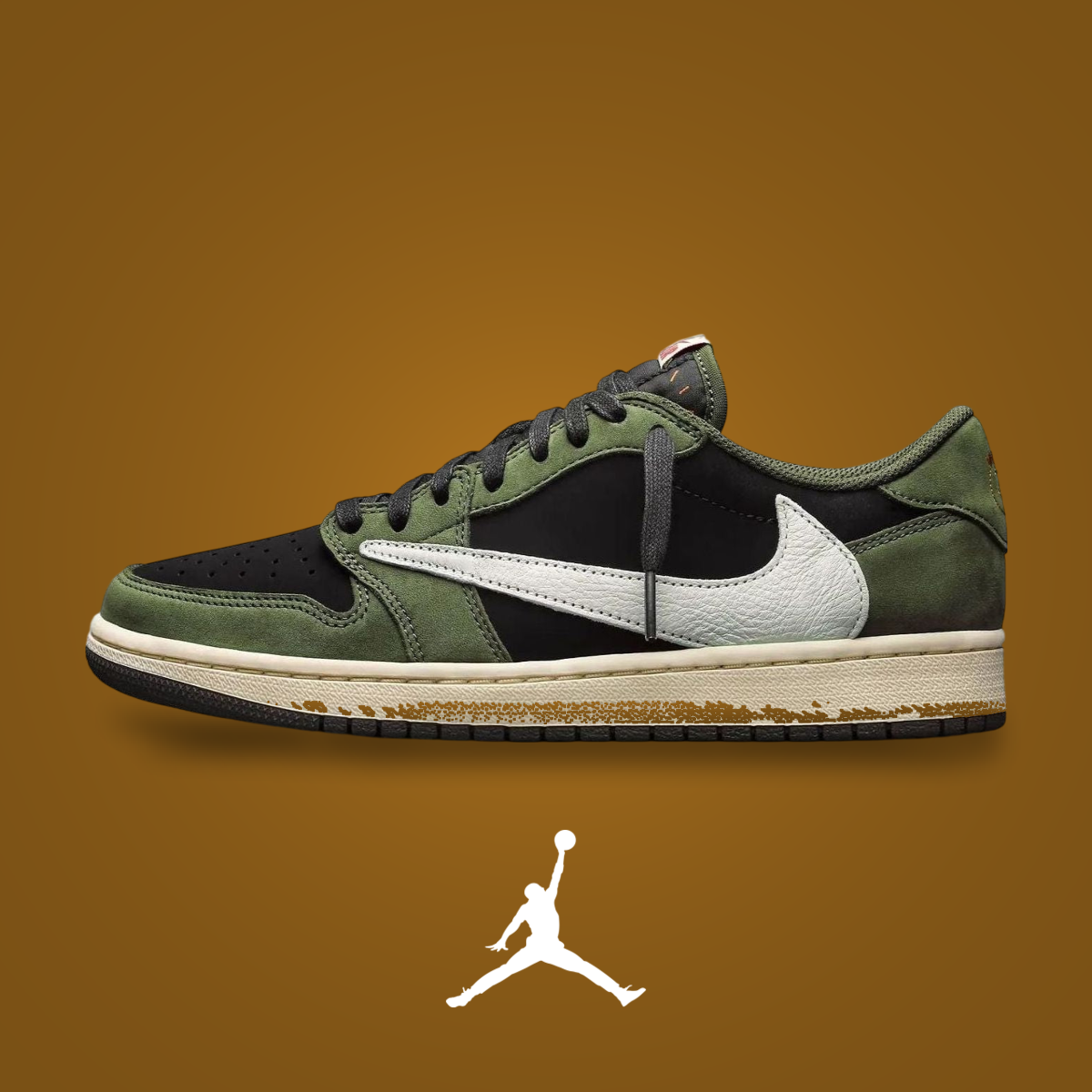 Travis Scott x Air Jordan 1 Low OG Black Olive | KicksOnFire